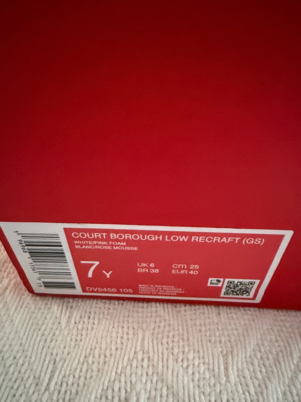 Nike Court Borough Low Recraft 7Y 8.5W - Picture 7 of 7